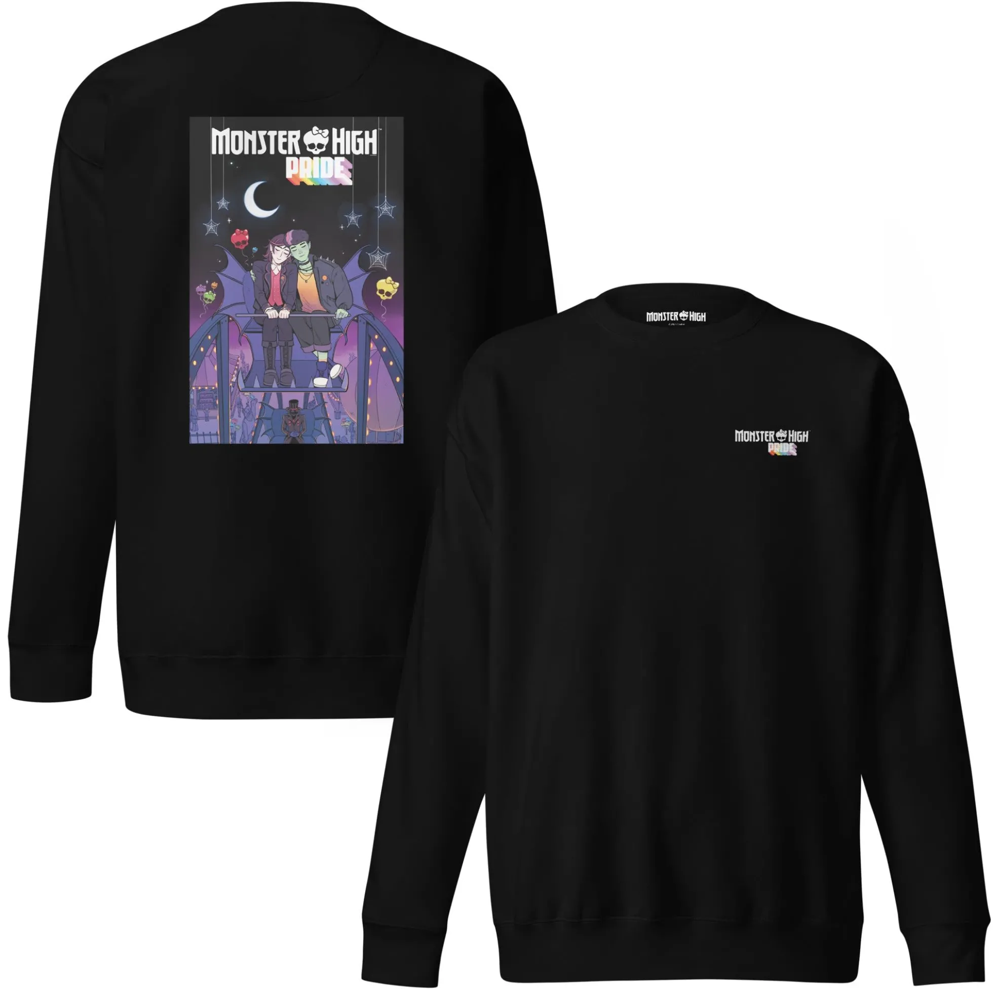 Monster High Pride Kieran & Spelldon Black Sweatshirt