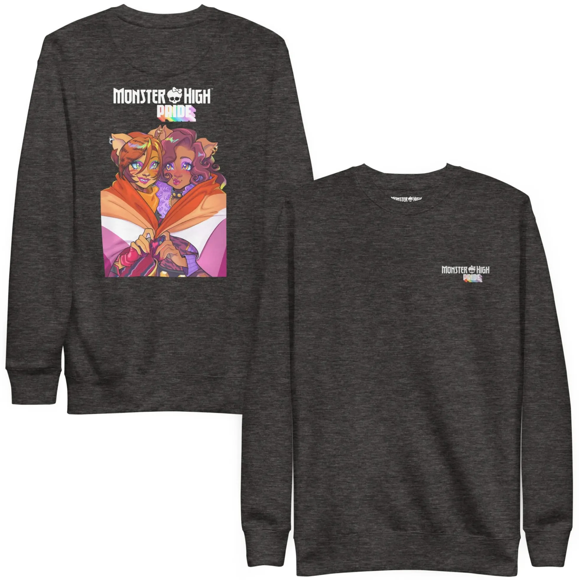 Monster High Pride Toralei & Clawdeen Grey Sweatshirt