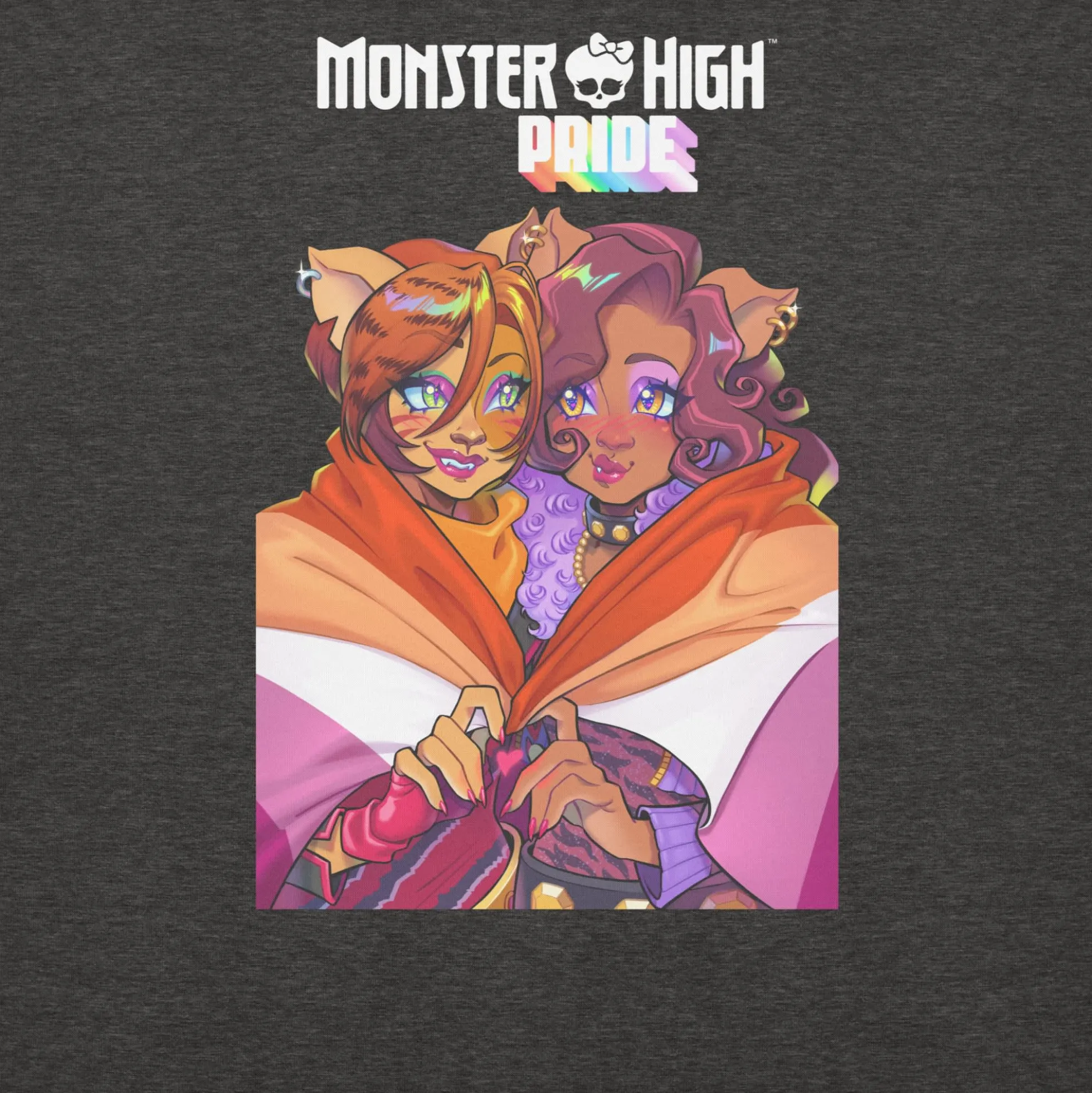 Monster High Pride Toralei & Clawdeen Grey Sweatshirt