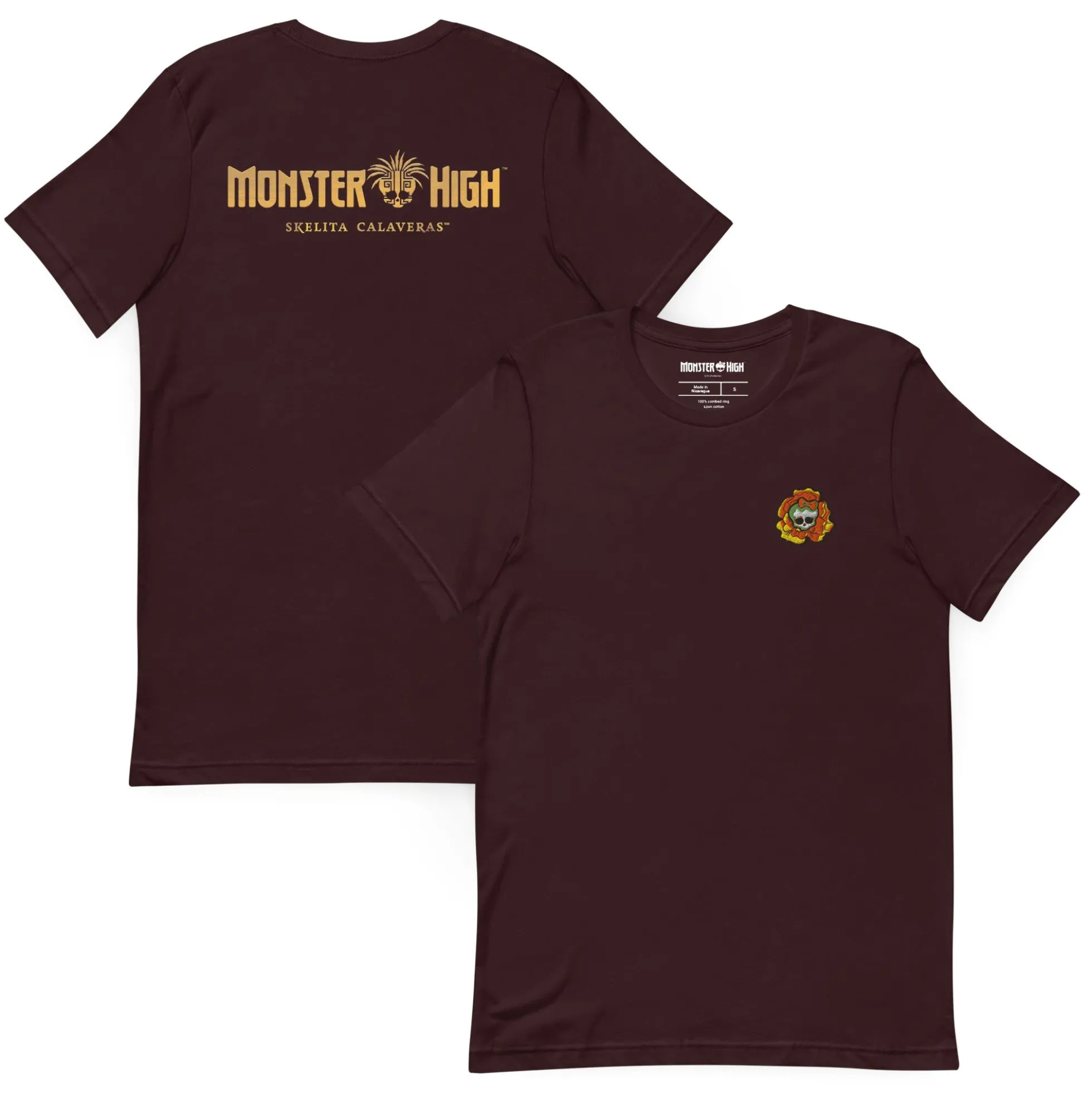 Monster High Skelita Día de Muertos Embroidered Oxblood T-Shirt