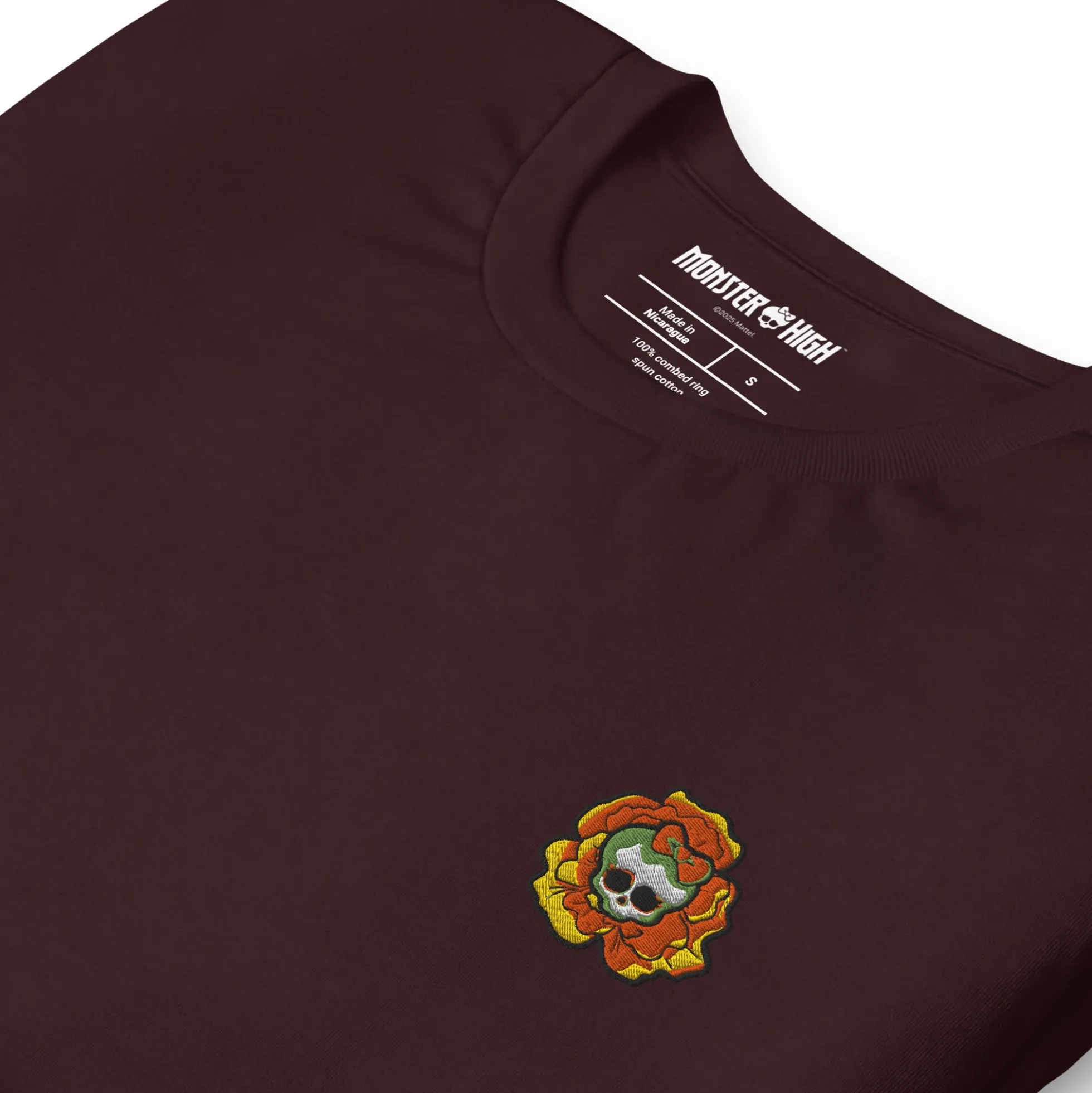 Monster High Skelita Día de Muertos Embroidered Oxblood T-Shirt