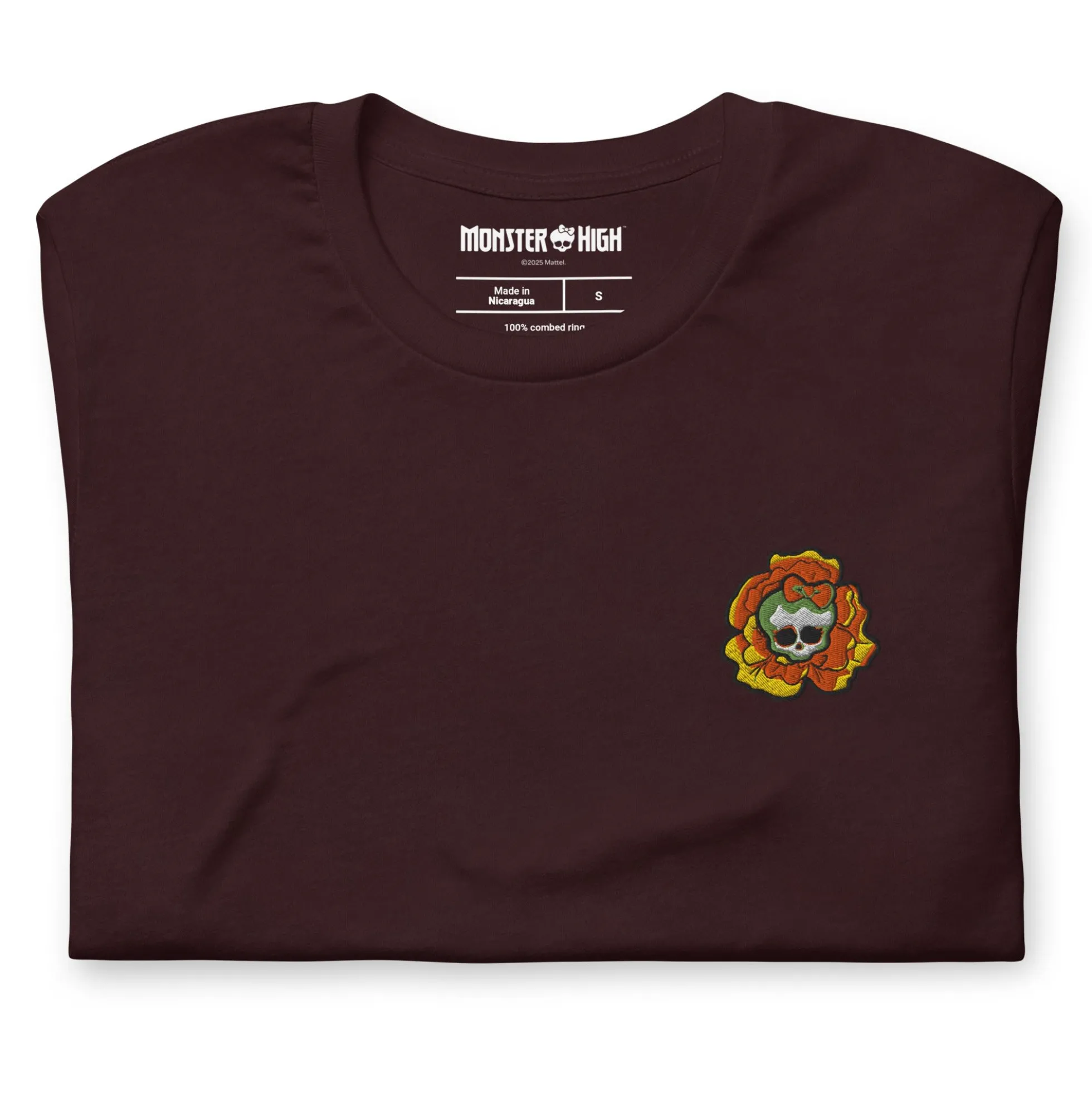 Monster High Skelita Día de Muertos Embroidered Oxblood T-Shirt