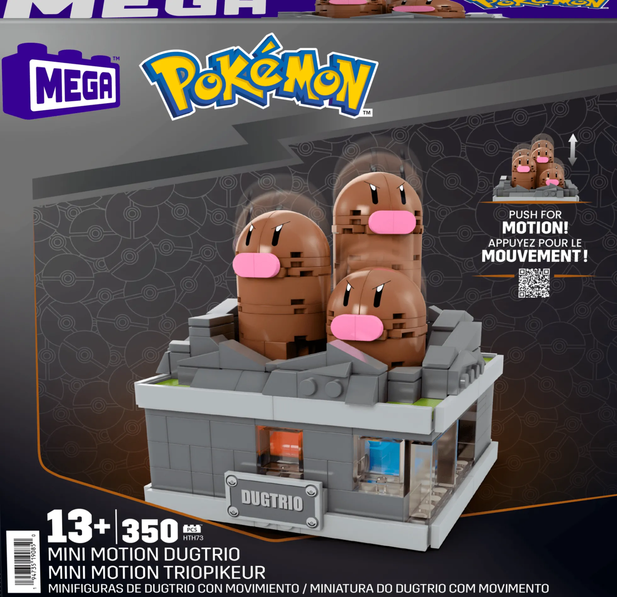 Pokémon Mini Motion Dugtrio Building Set by MEGA