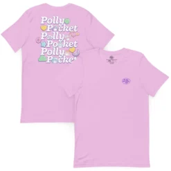 Polly Pocket Icons Embroidered Pink T-Shirt