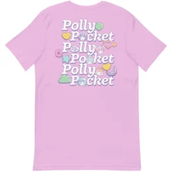 Polly Pocket Icons Embroidered Pink T-Shirt