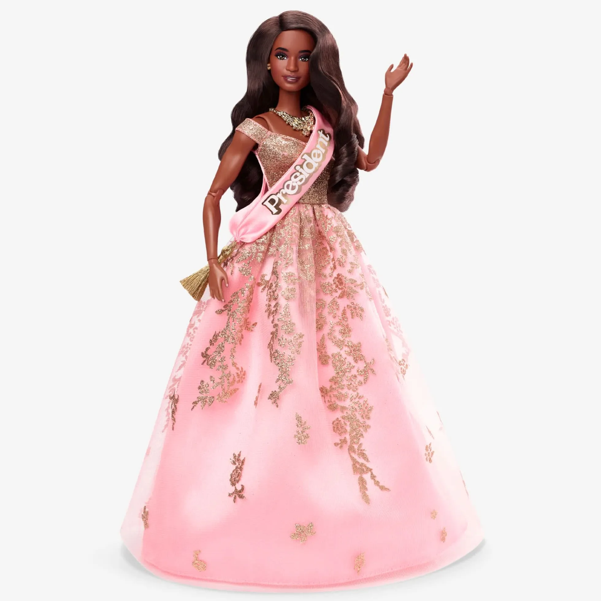 President Barbie in Pink and Gold Dress – Barbie The Movie