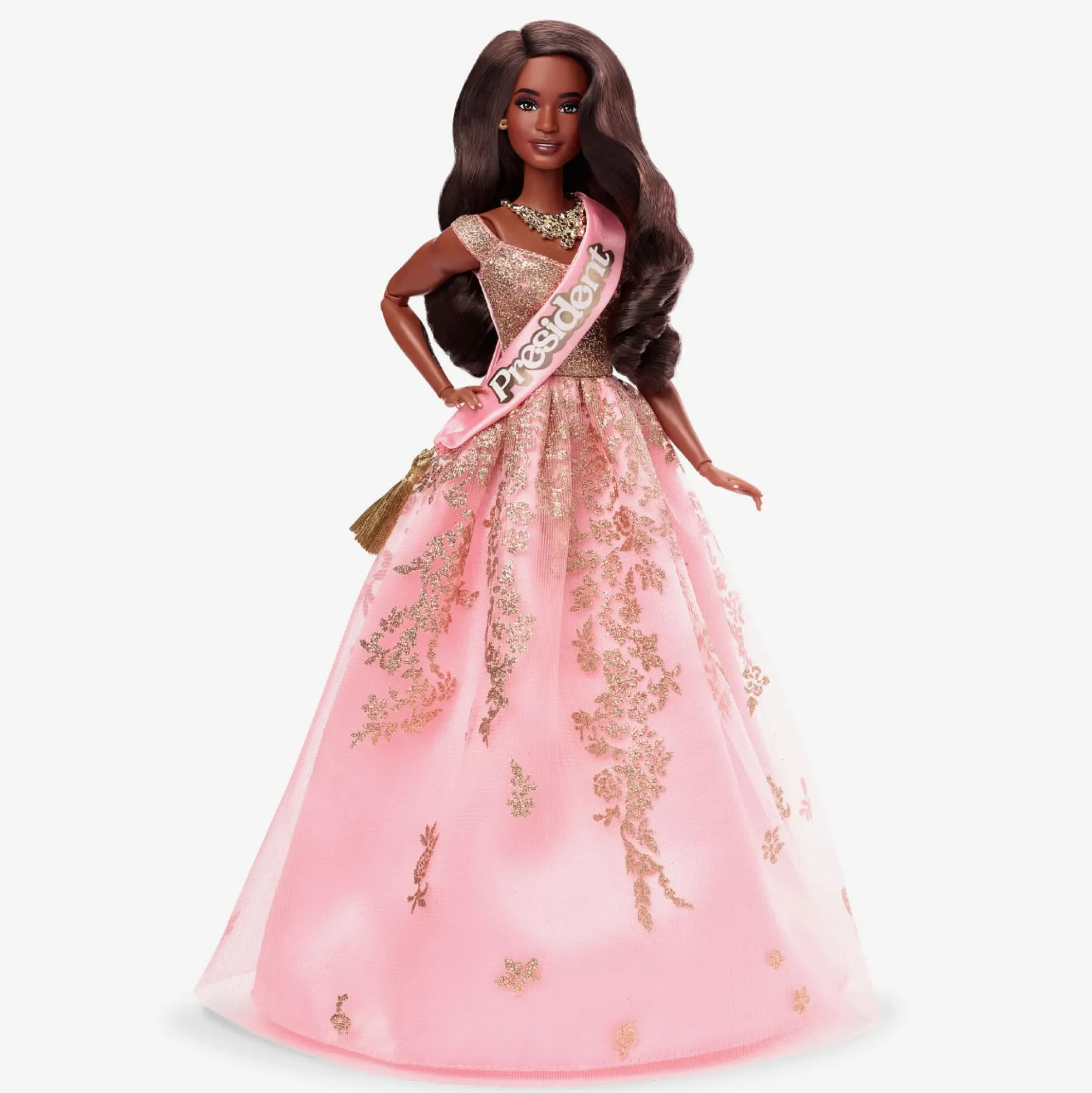 President Barbie in Pink and Gold Dress – Barbie The Movie