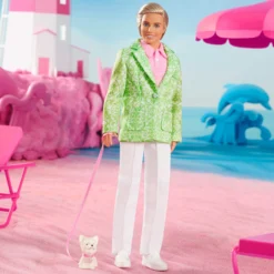 “Sugar’s Daddy” Ken Doll in Pastel Suit With Dog – Barbie The Movie