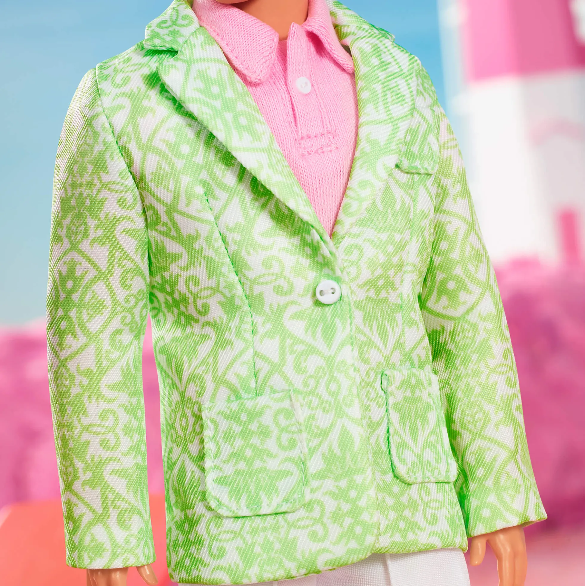 “Sugar’s Daddy” Ken Doll in Pastel Suit With Dog – Barbie The Movie