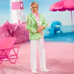 “Sugar’s Daddy” Ken Doll in Pastel Suit With Dog – Barbie The Movie