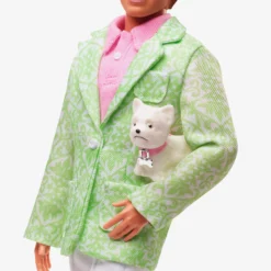 “Sugar’s Daddy” Ken Doll in Pastel Suit With Dog – Barbie The Movie