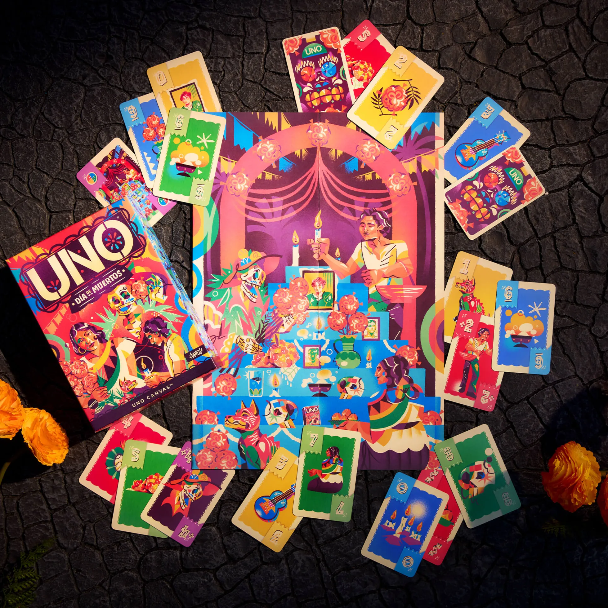 UNO Canvas Día de Muertos Card Game