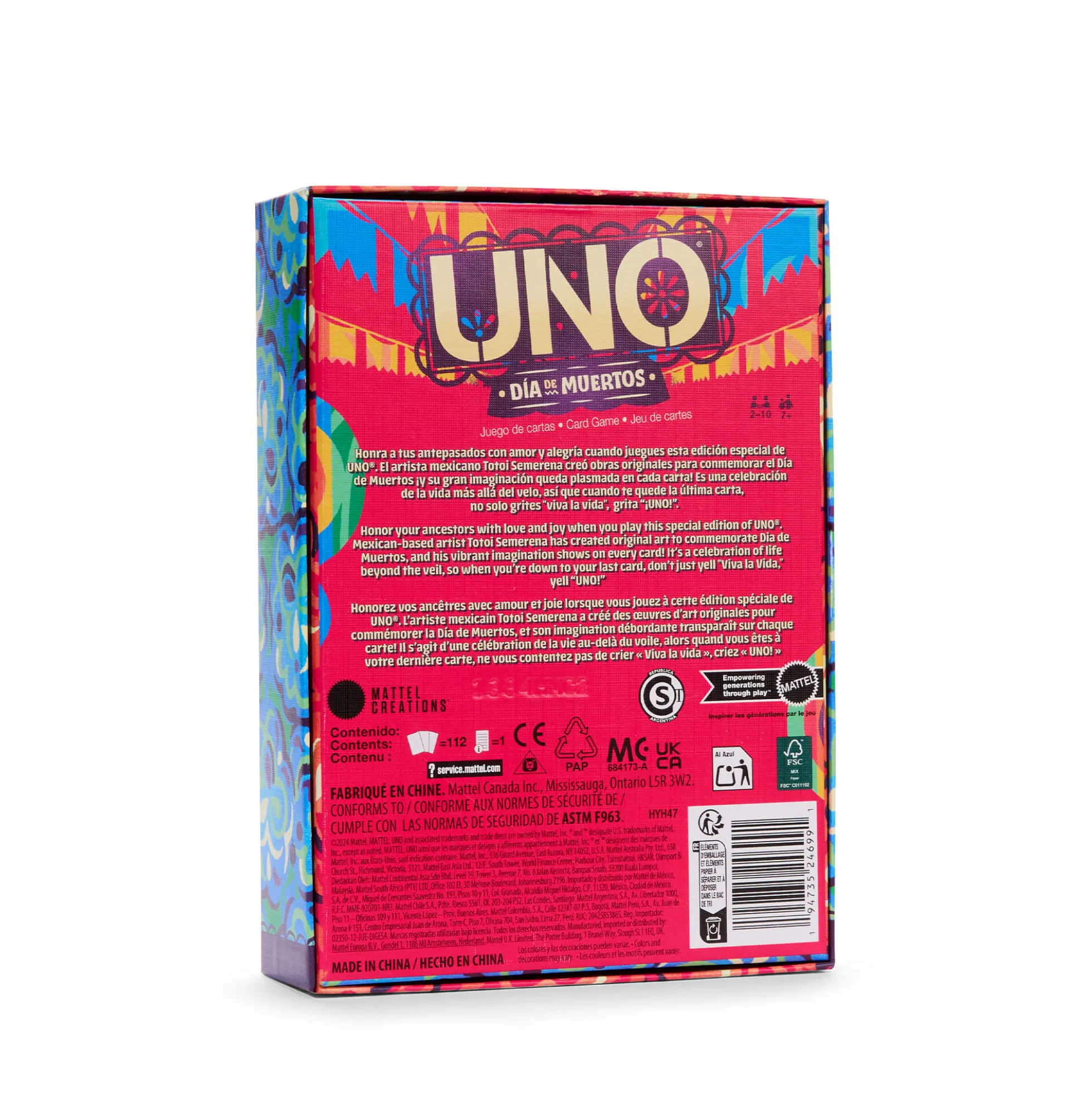 UNO Canvas Día de Muertos Card Game