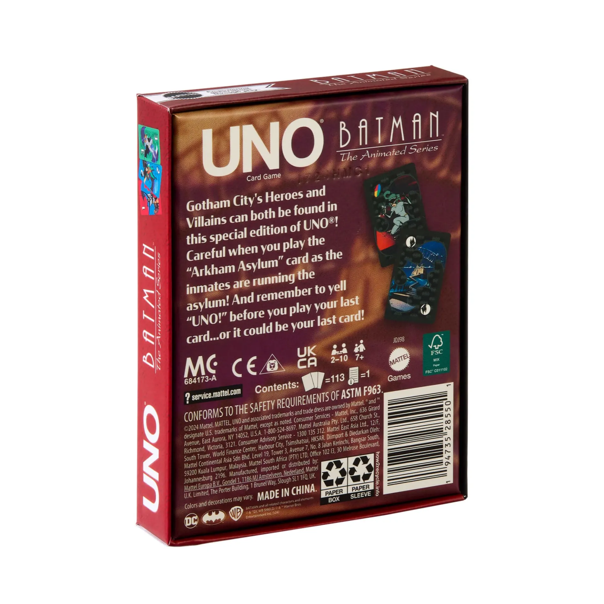 UNO Fandom Batman: The Animated Series Deck