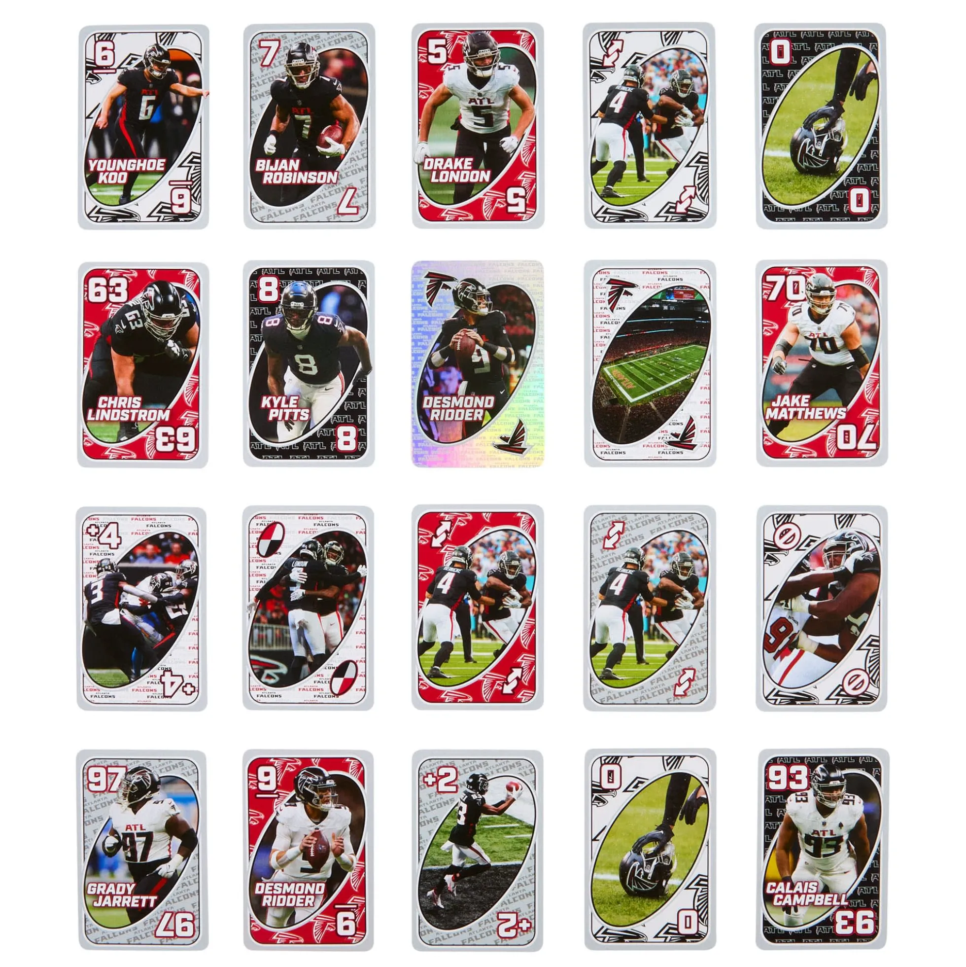 UNO Fandom NFL Atlanta Falcons Game Deck
