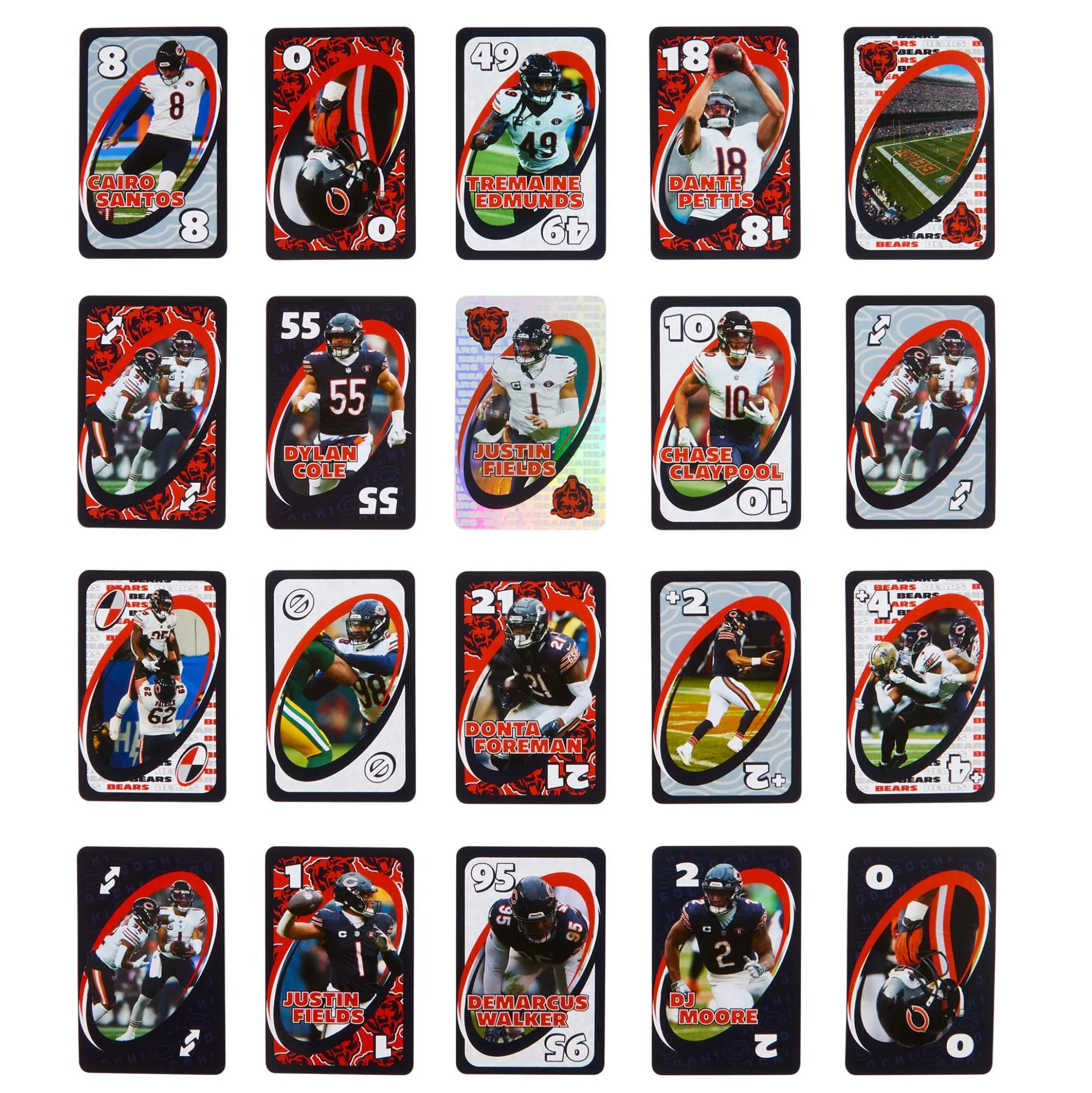 UNO Fandom NFL Chicago Bears Game Deck