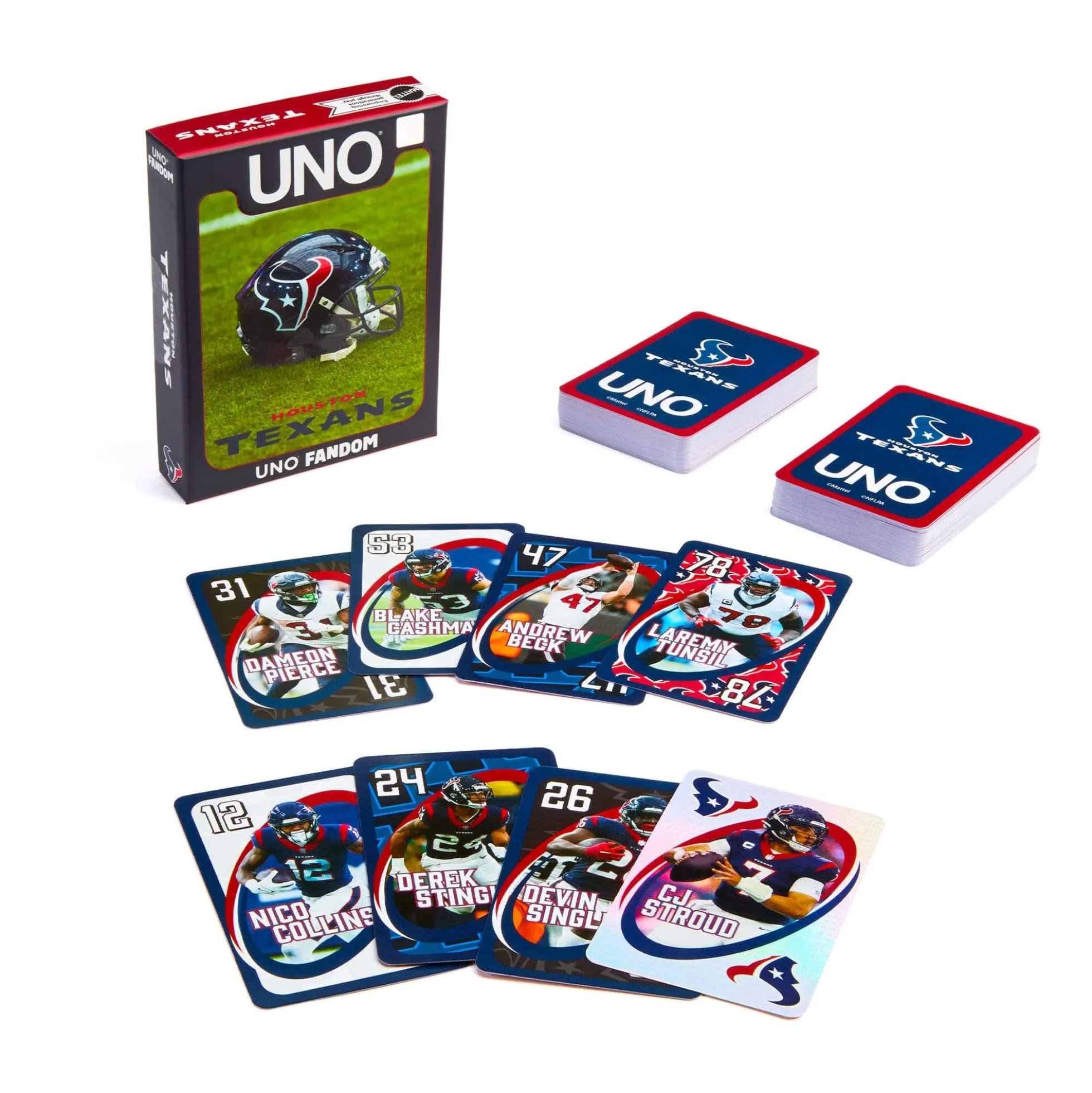UNO Fandom NFL Houston Texans Game Deck
