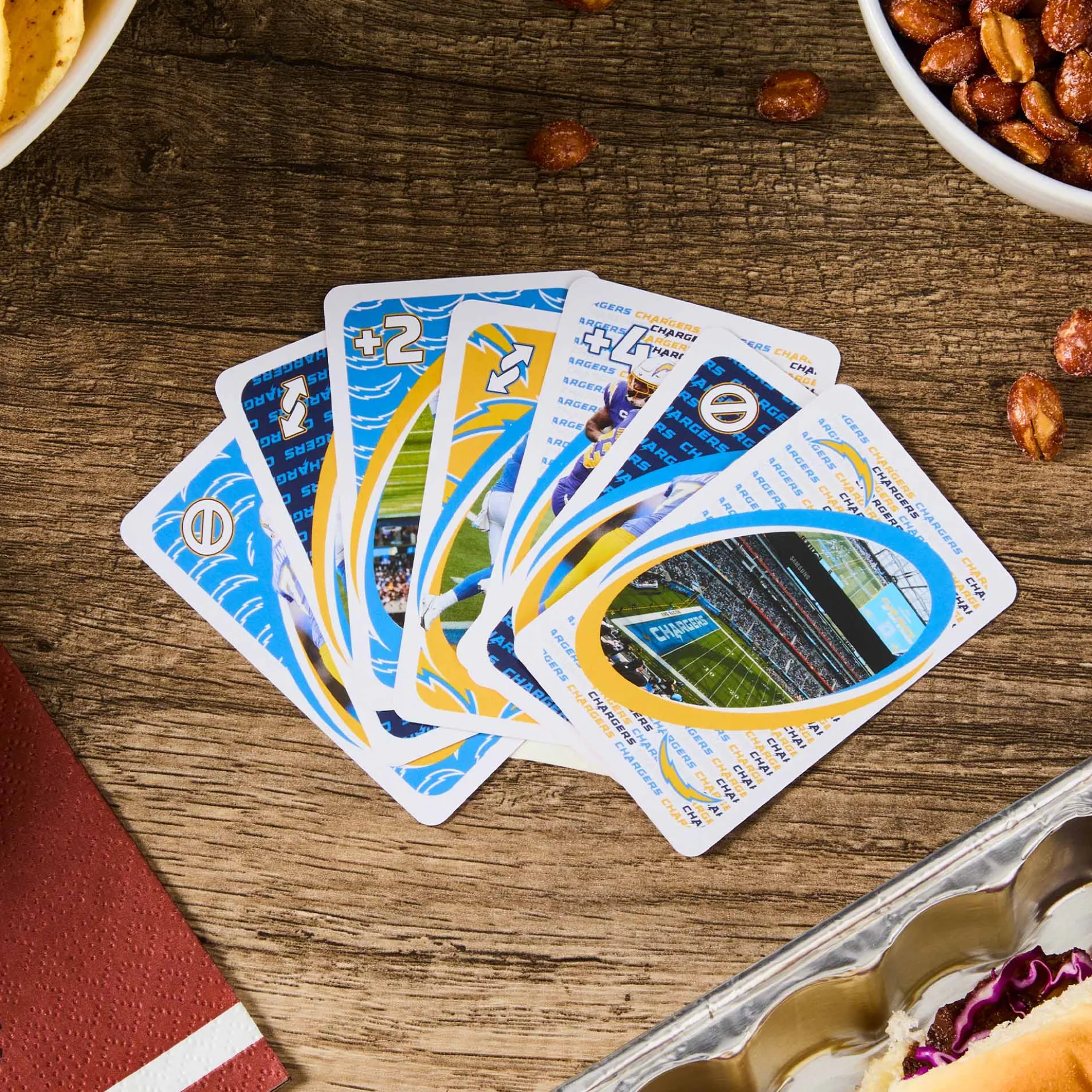 UNO Fandom NFL Los Angeles Chargers Game Deck