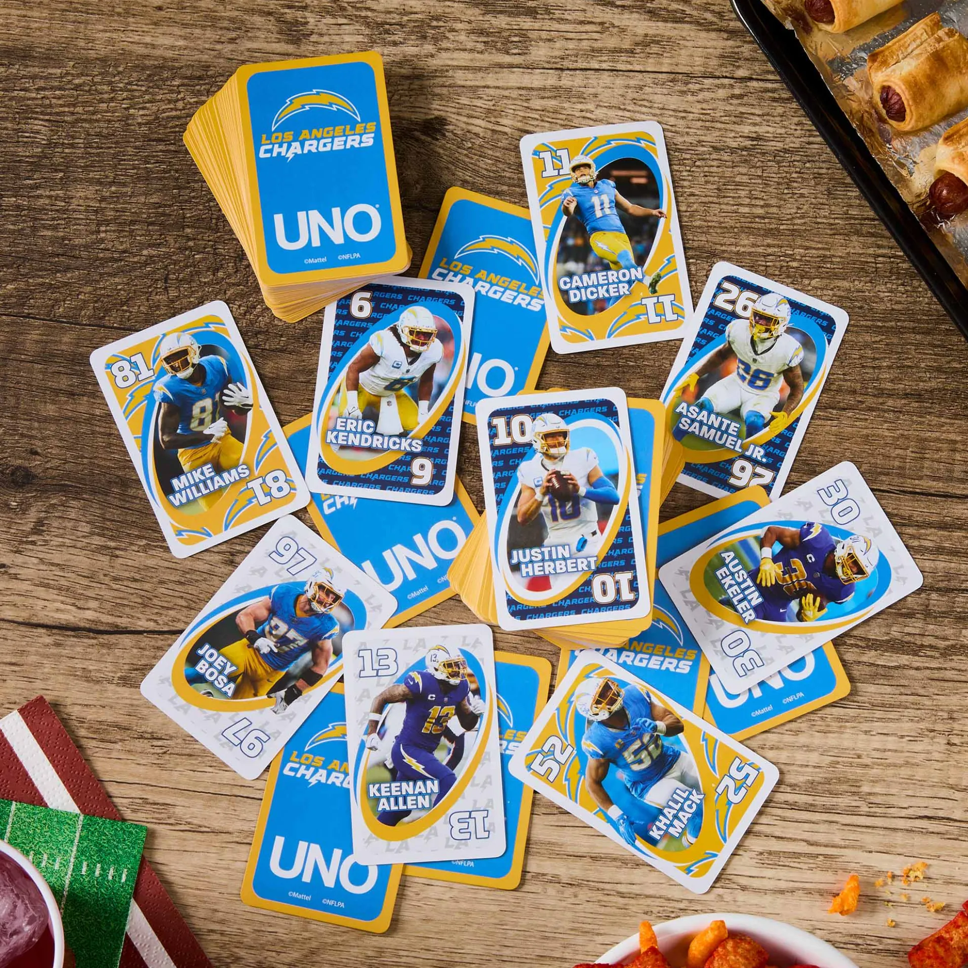 UNO Fandom NFL Los Angeles Chargers Game Deck
