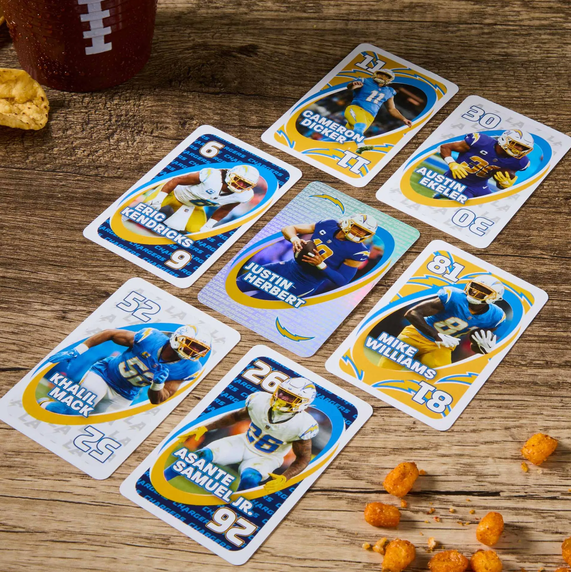 UNO Fandom NFL Los Angeles Chargers Game Deck
