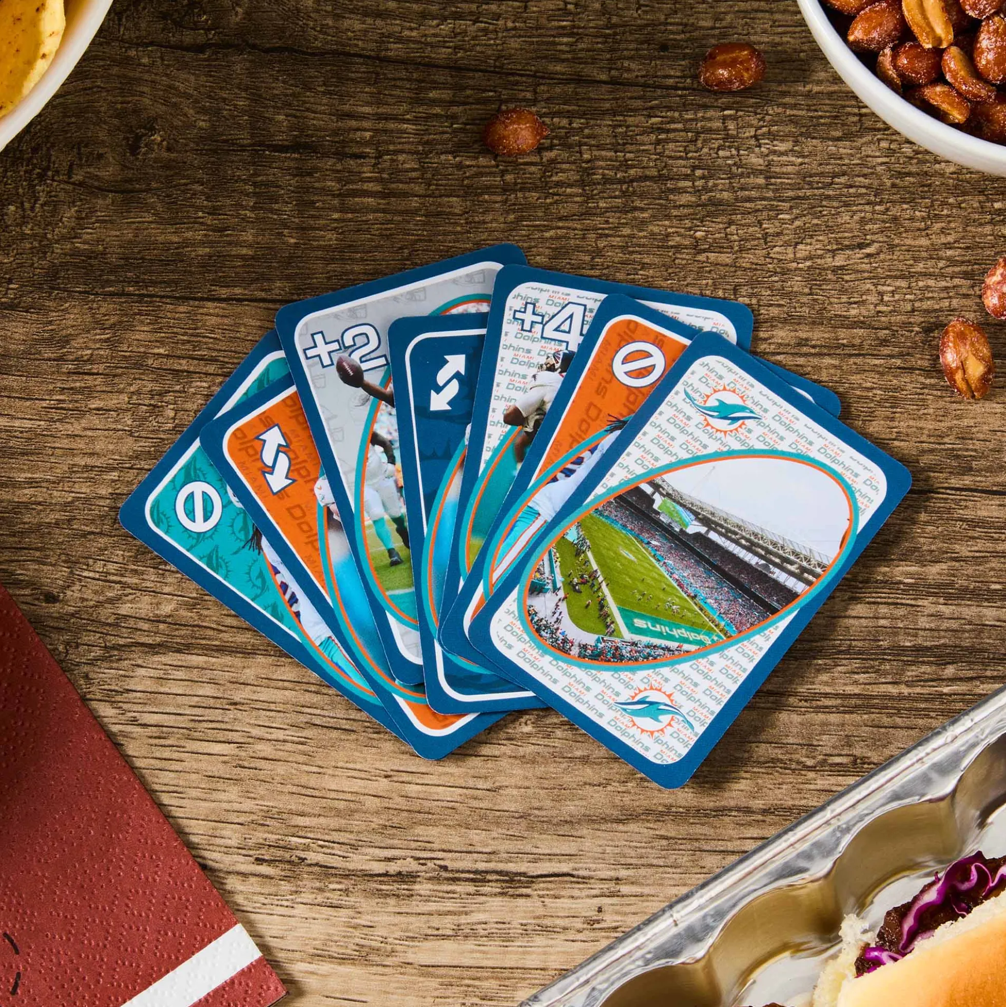UNO Fandom NFL Miami Dolphins Game Deck