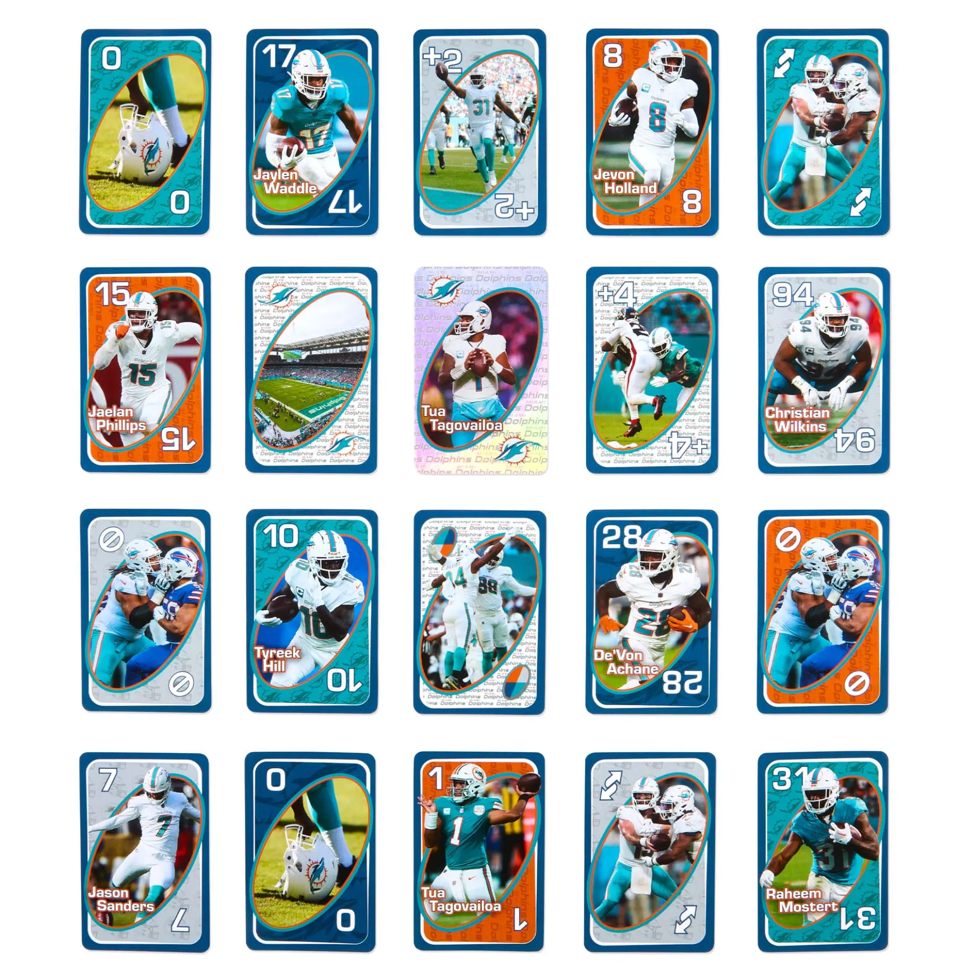 UNO Fandom NFL Miami Dolphins Game Deck