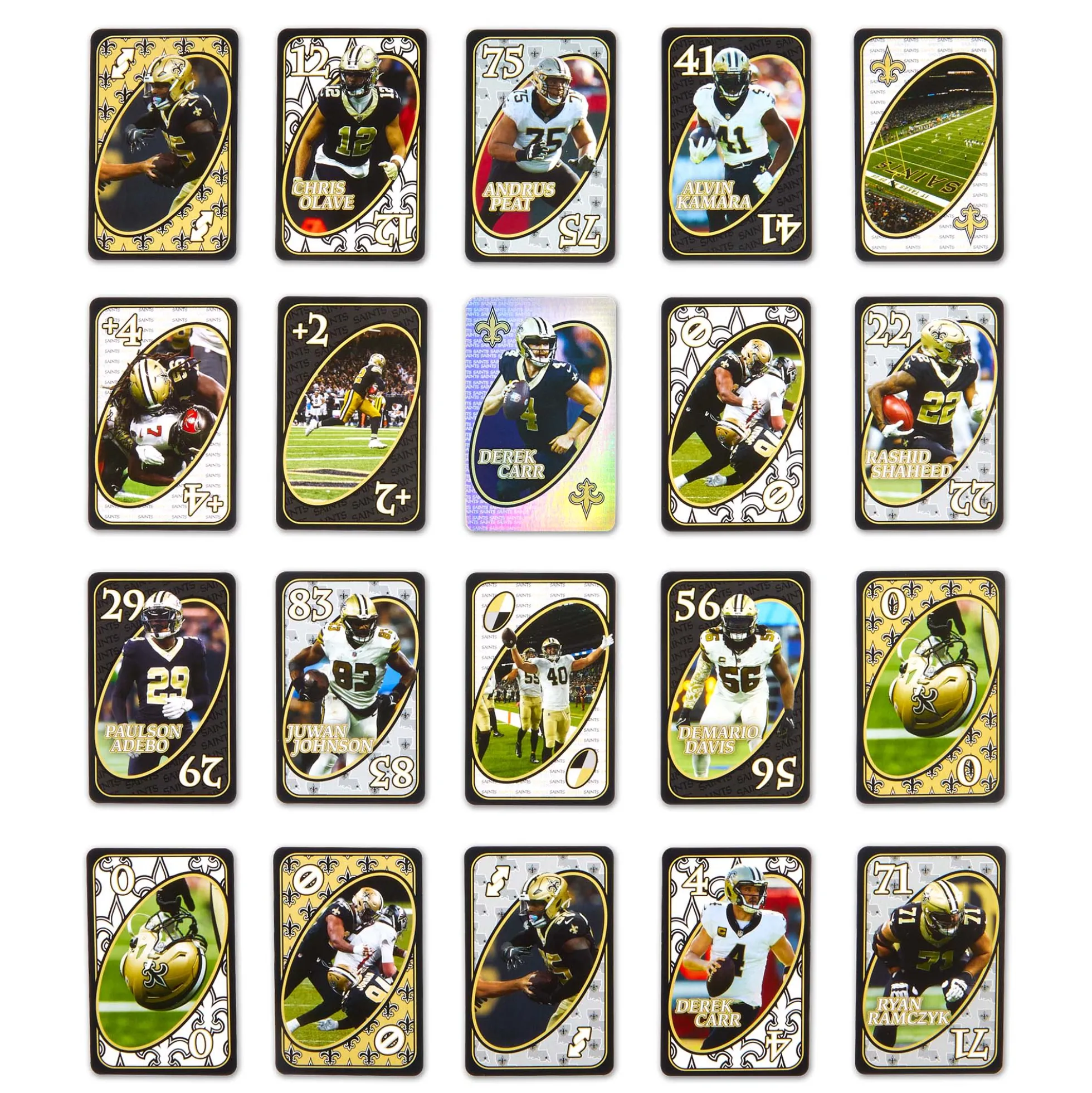 UNO Fandom NFL New Orleans Saints Game Deck