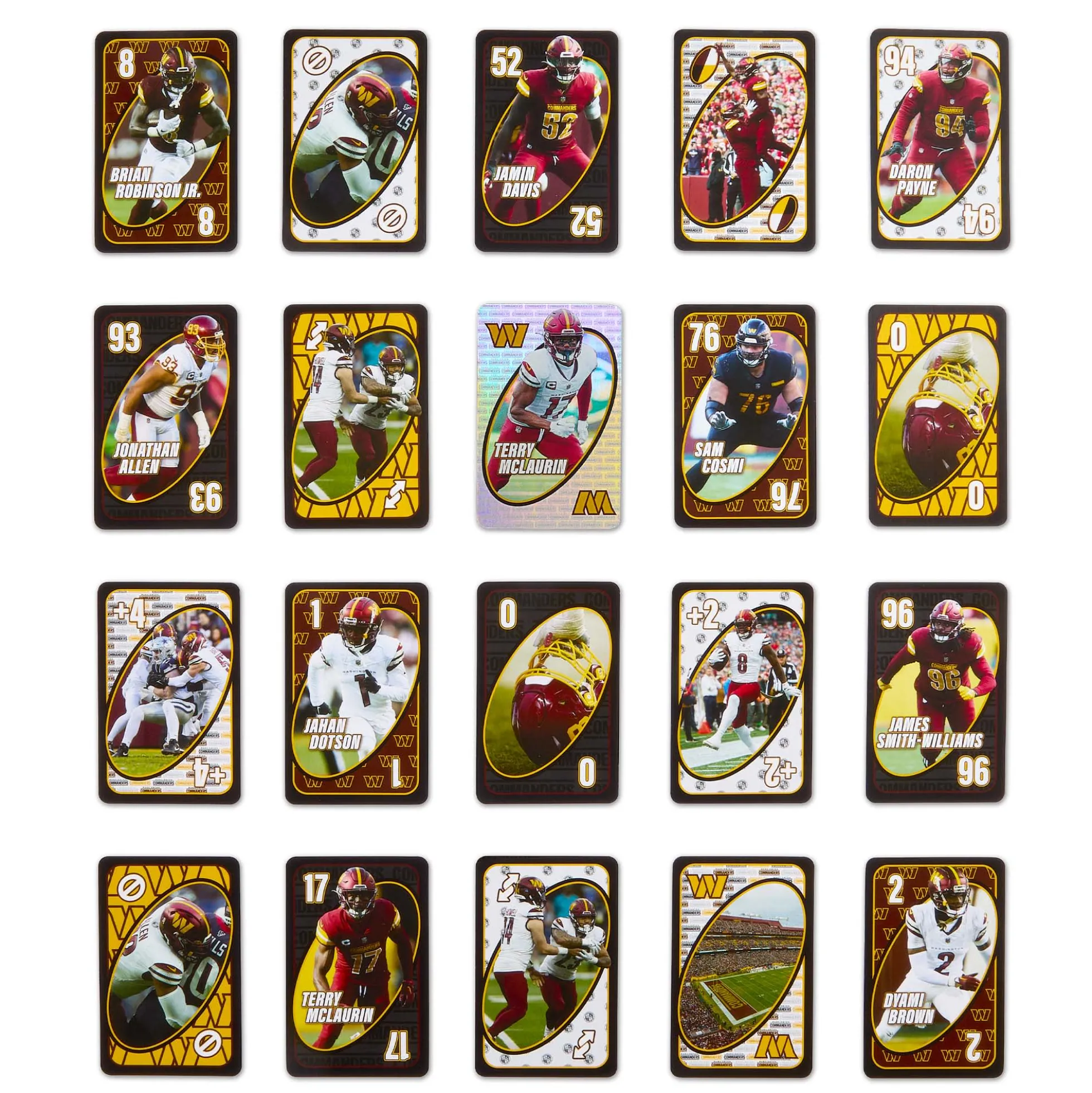 UNO Fandom NFL Washington Commanders Game Deck