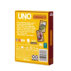 UNO Fandom NFL Washington Commanders Game Deck