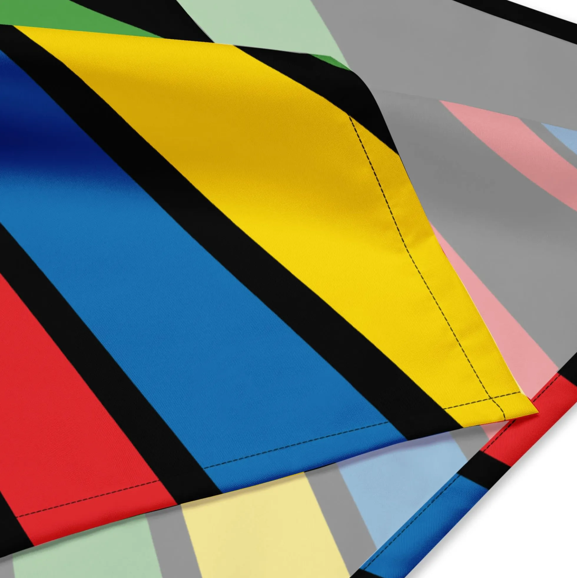 UNO Social Club Colored Lines Black Bandana