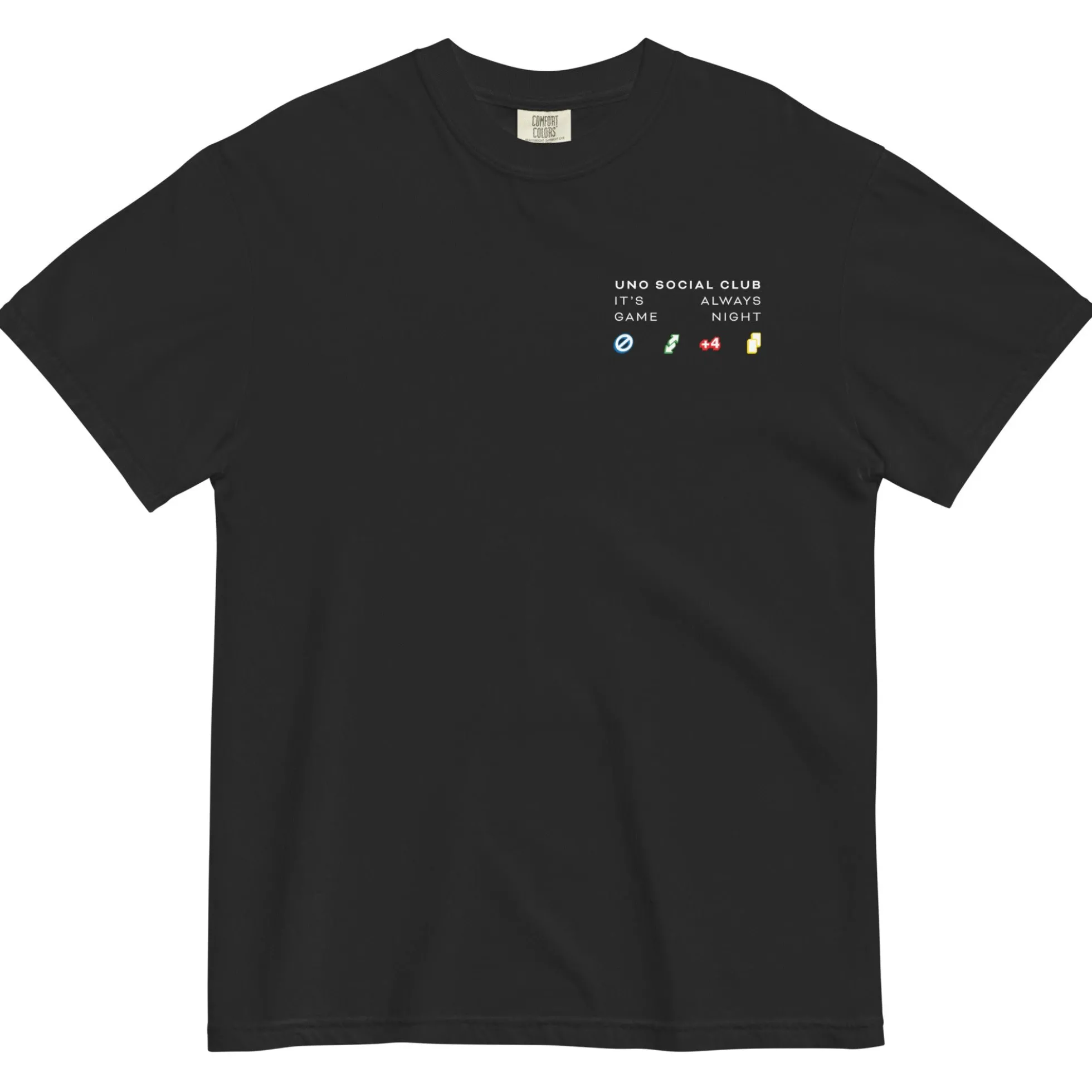 UNO Social Club Rules Black T-shirt