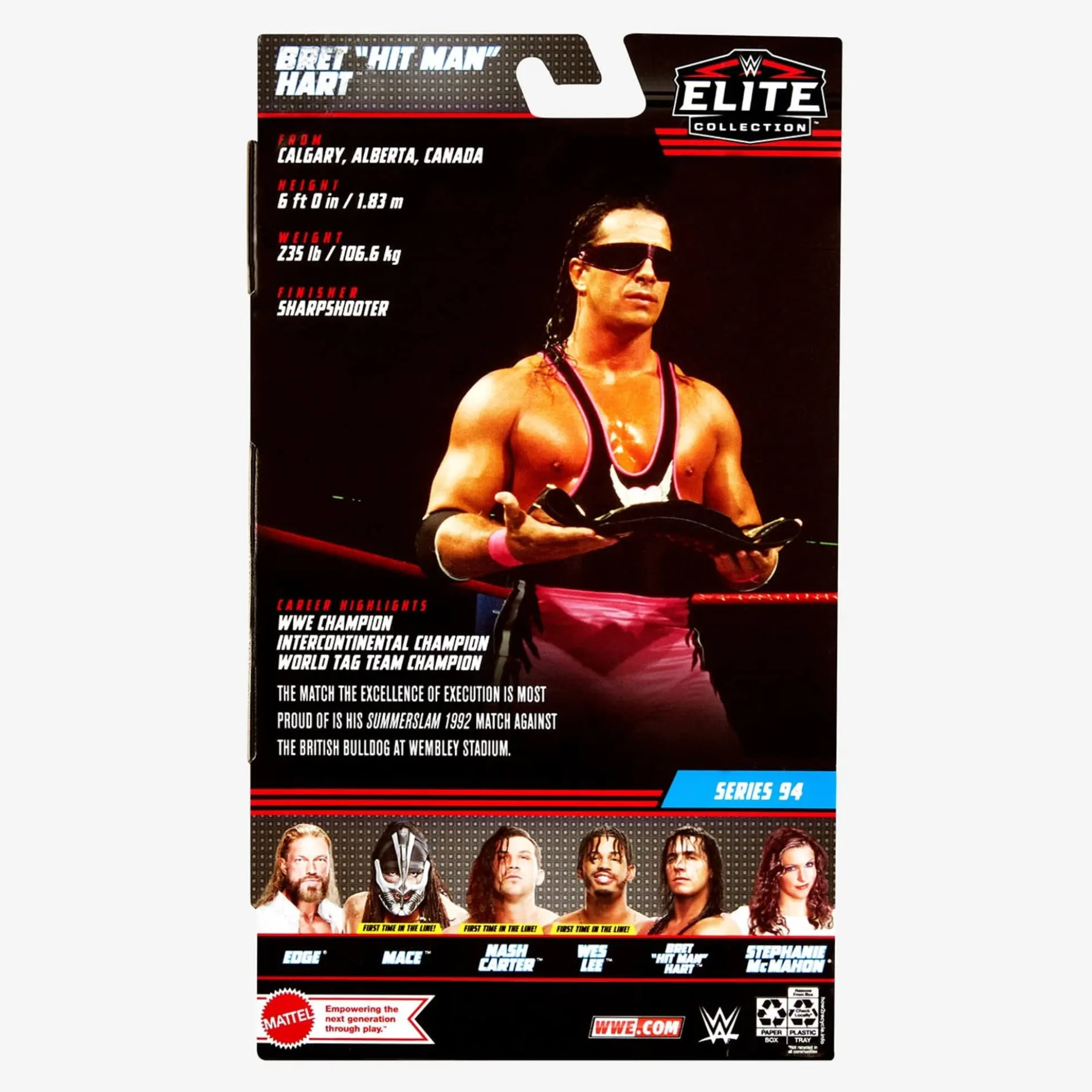 WWE Bret "Hit Man" Hart™ Elite Collection Action Figure
