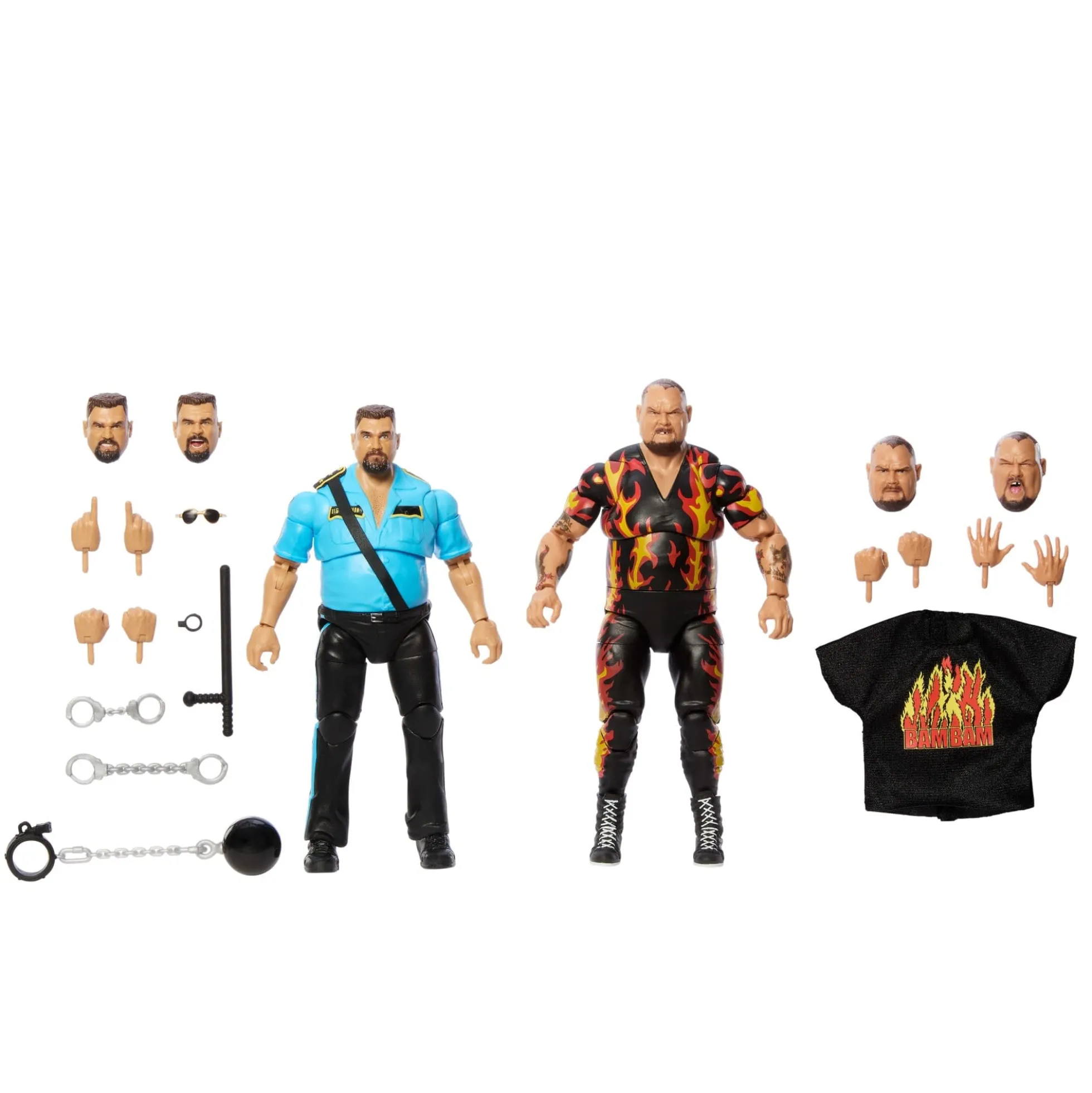 WWE Coliseum Collection Bam Bam Bigelow & Big Boss Man 2-Pack Action Figures