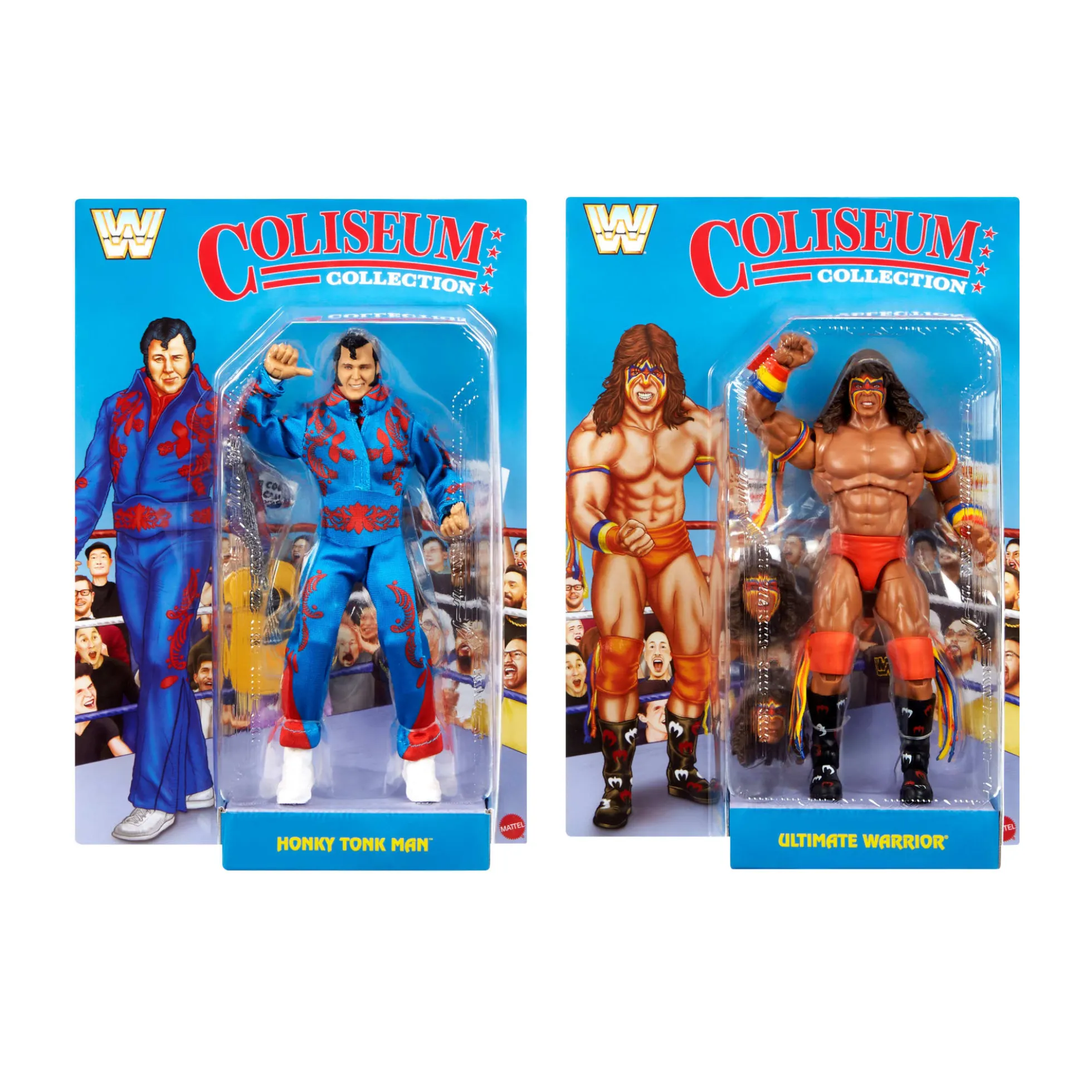 WWE Coliseum Collection Honky Tonk Man & Ultimate Warrior Ultimate Edition Figures