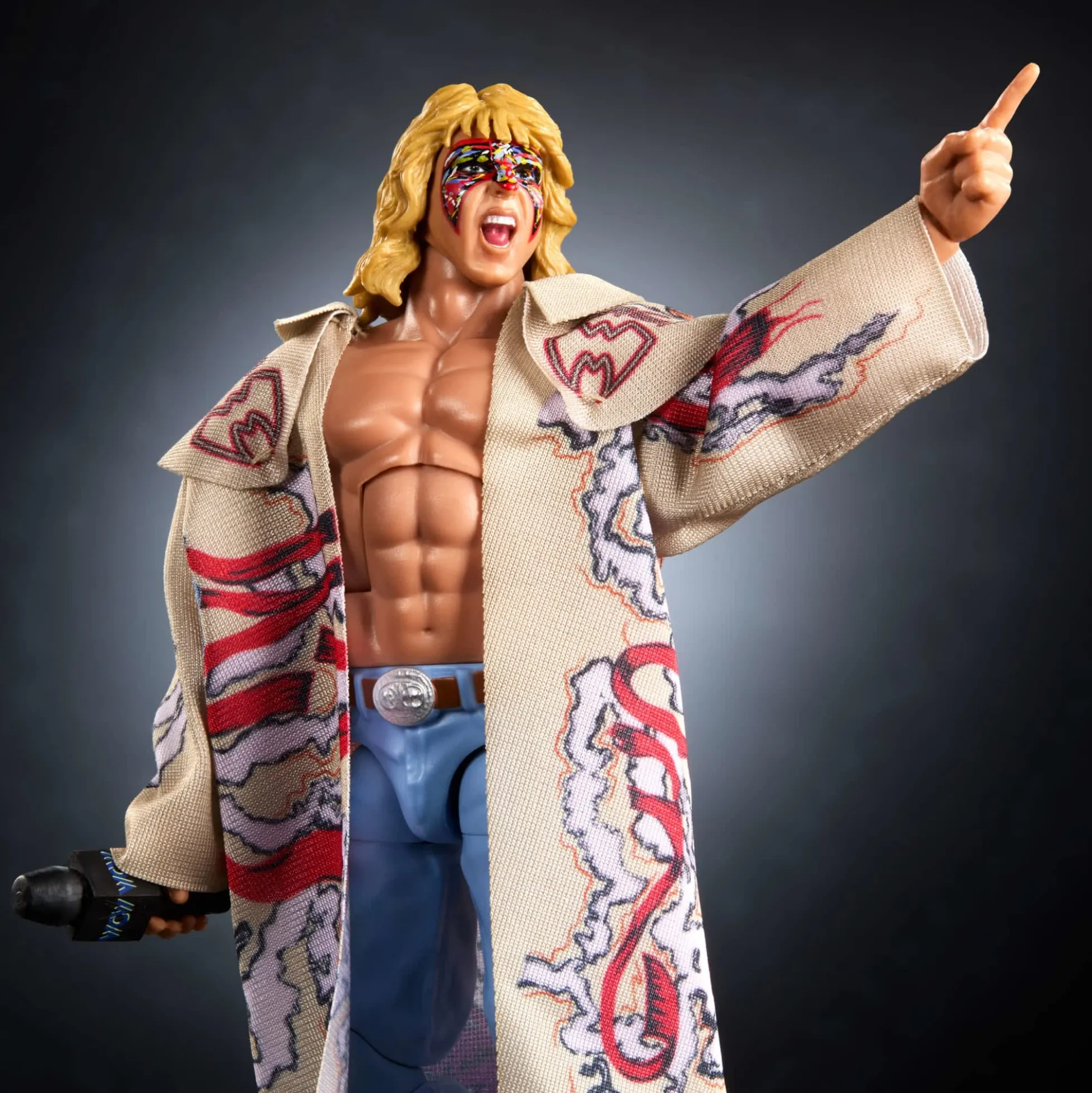 WWE Monday Night War Elite Collection Ultimate Warrior Action Figure & Dusty Rhodes Build-A-Figure Parts