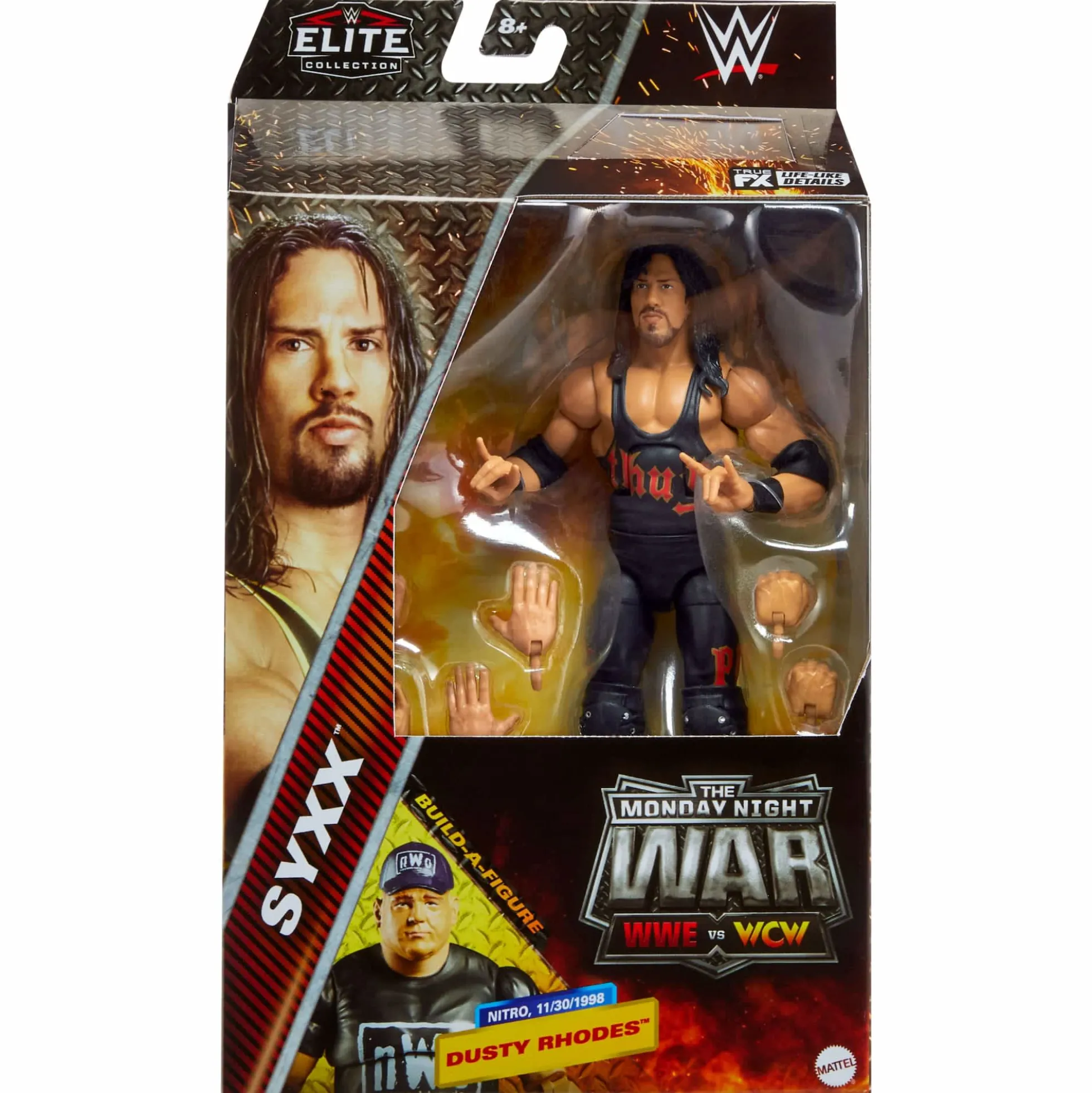 WWE Monday Night War Elite Collection Syxx Action Figure & Dusty Rhodes Build-A-Figure Parts