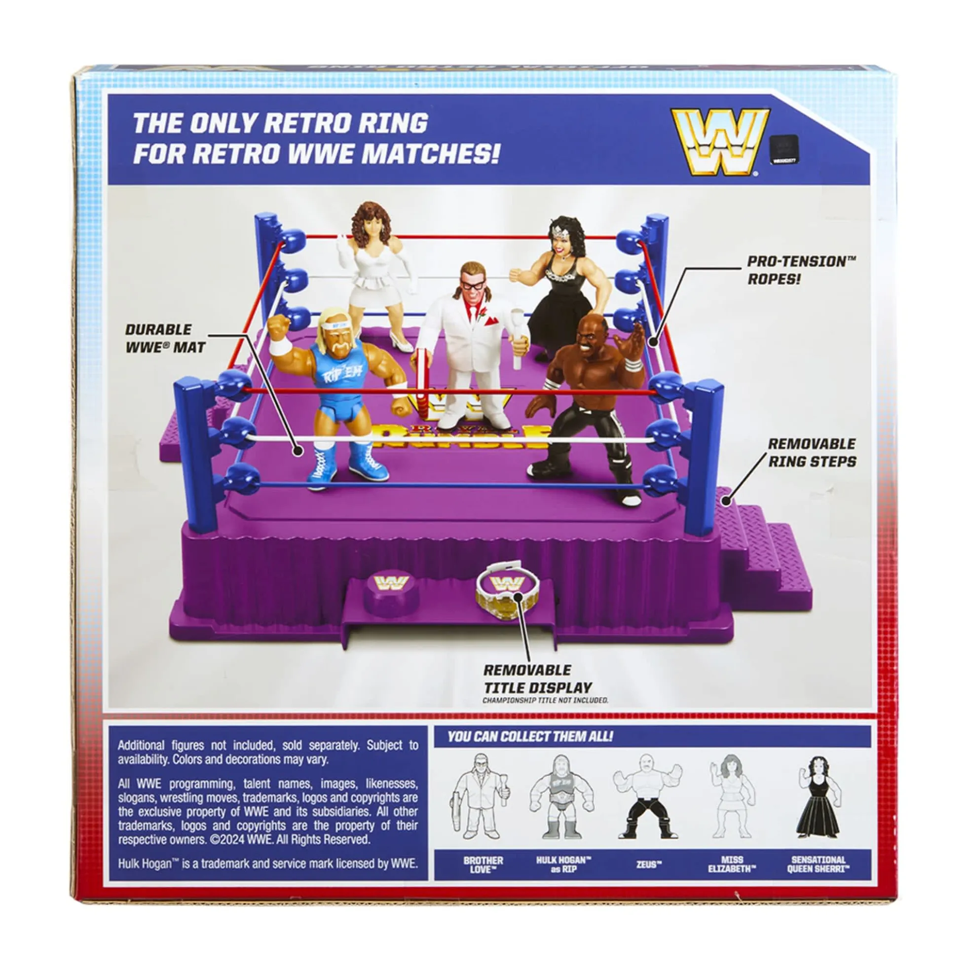 WWE Official Retro Collection Royal Rumble Ring and Brother Love Figure