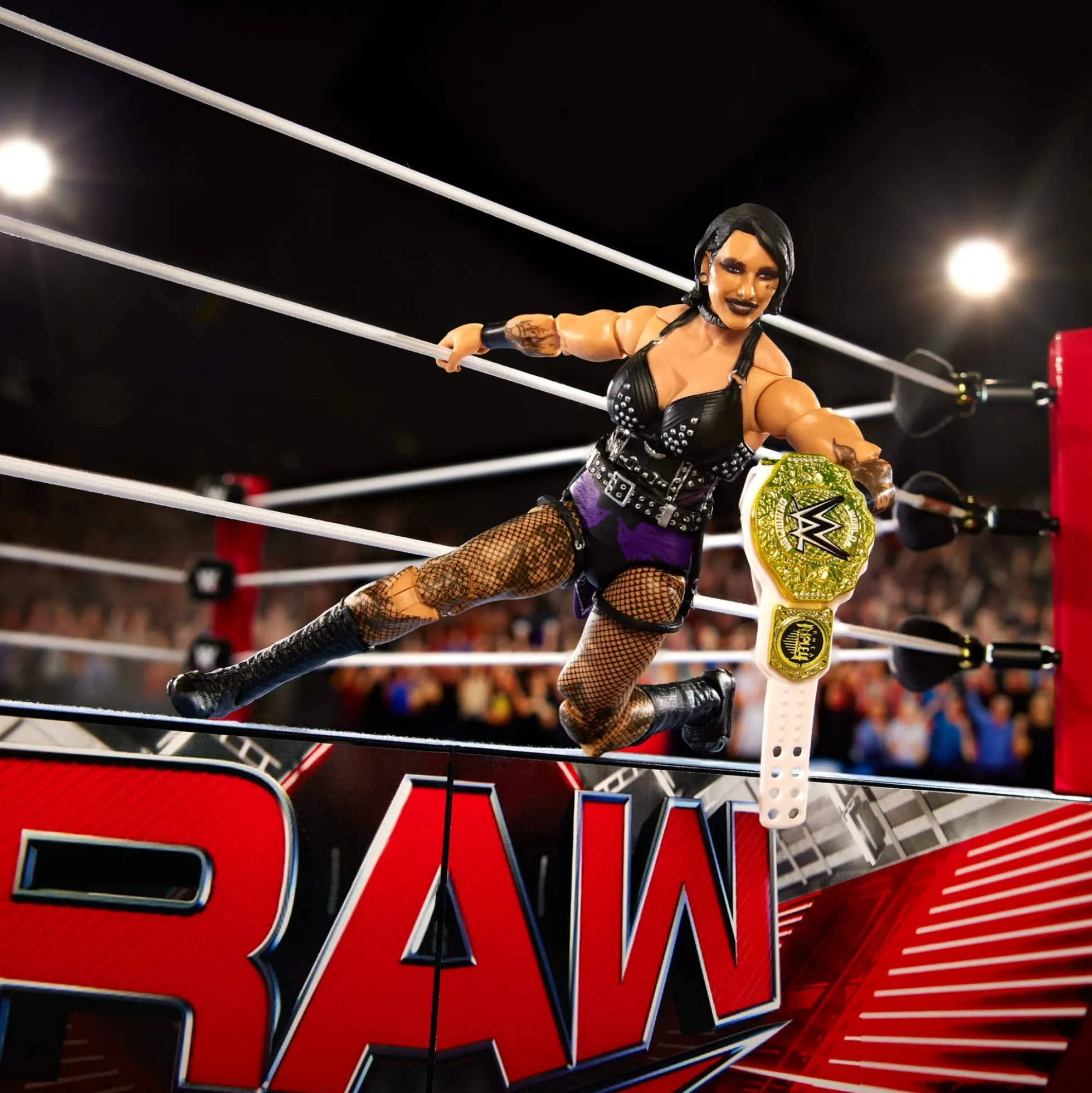 WWE Ultimate Edition RAW Ring and WWE Superstar Rhea Ripley Figure