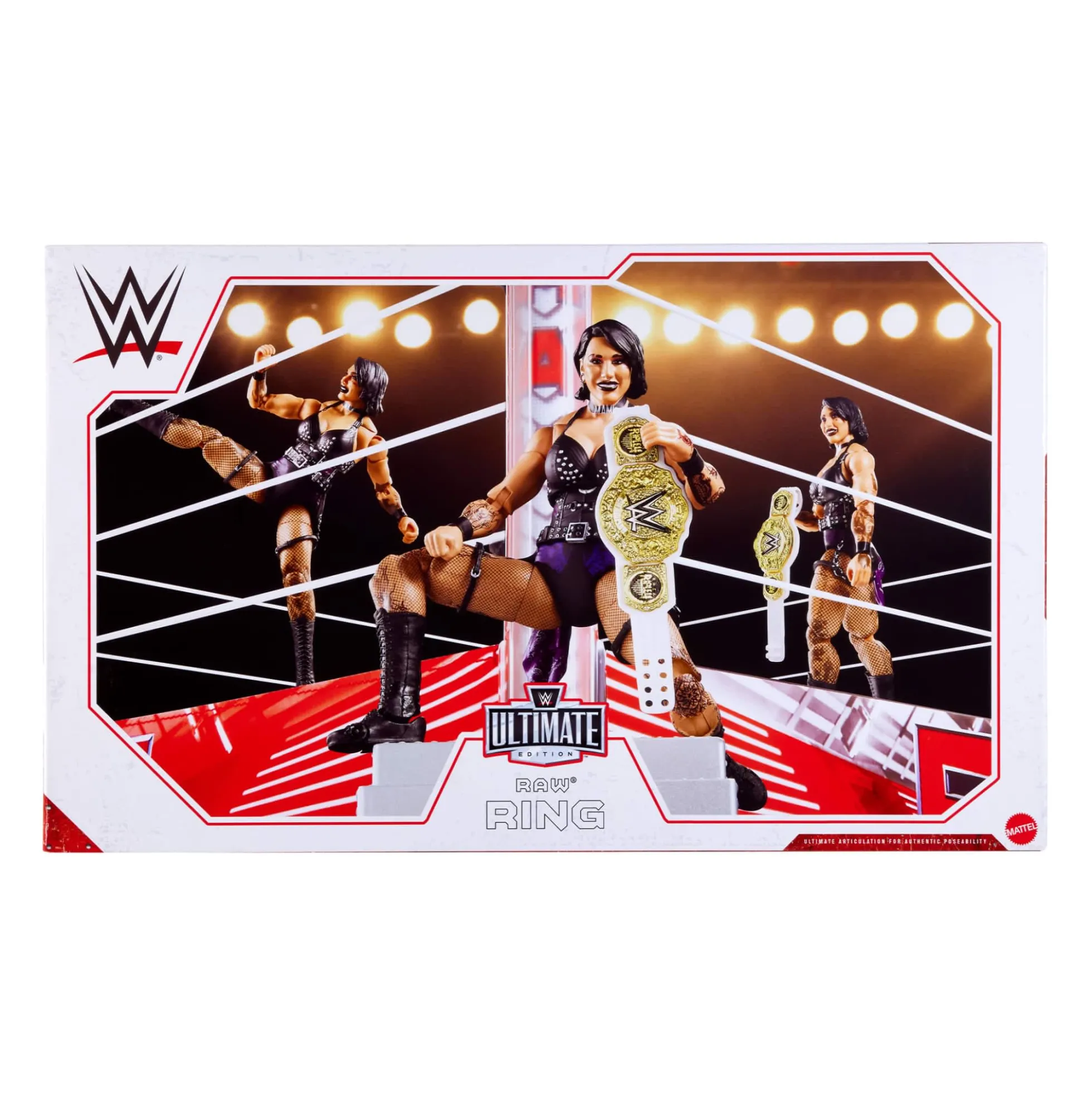 WWE Ultimate Edition RAW Ring and WWE Superstar Rhea Ripley Figure