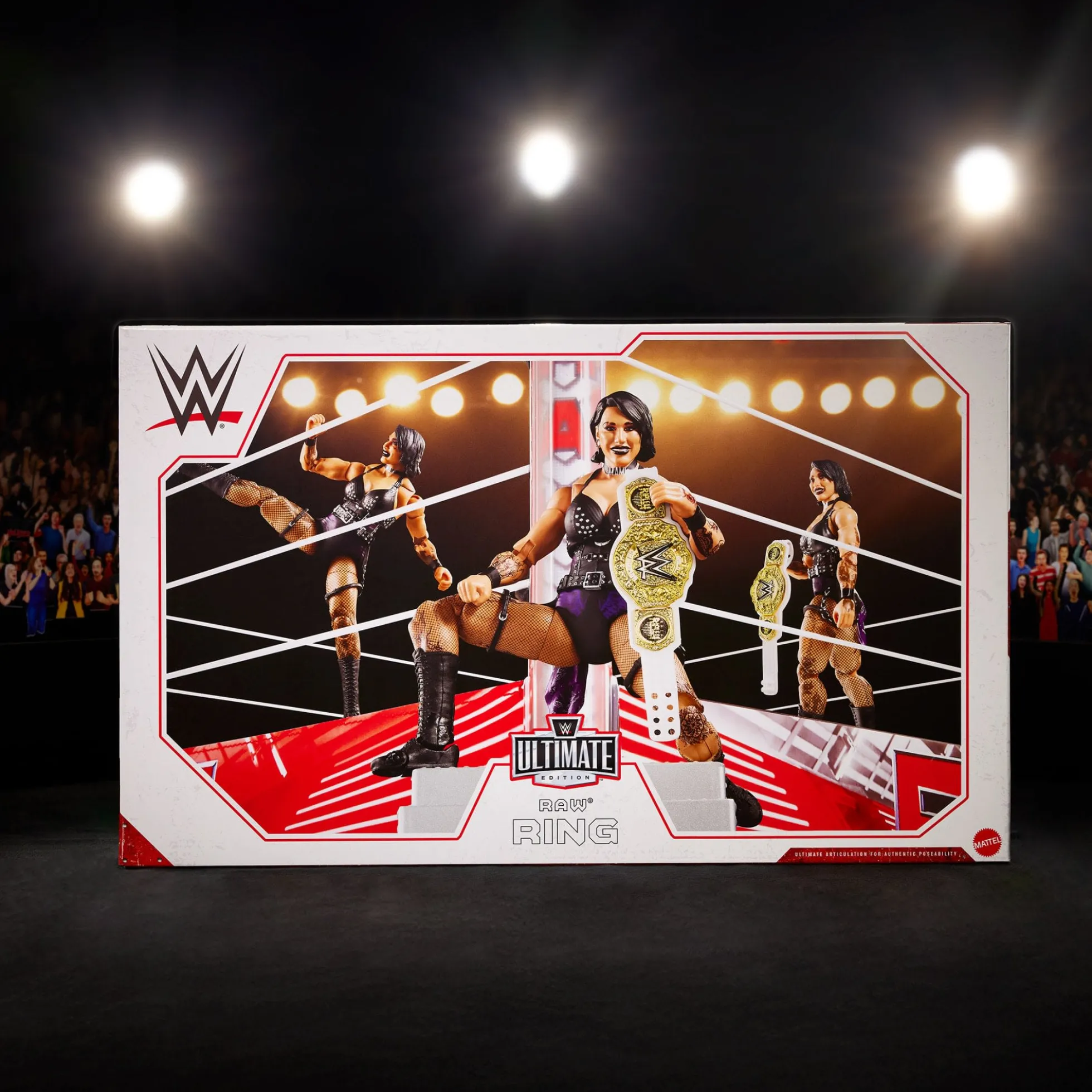 WWE Ultimate Edition RAW Ring and WWE Superstar Rhea Ripley Figure