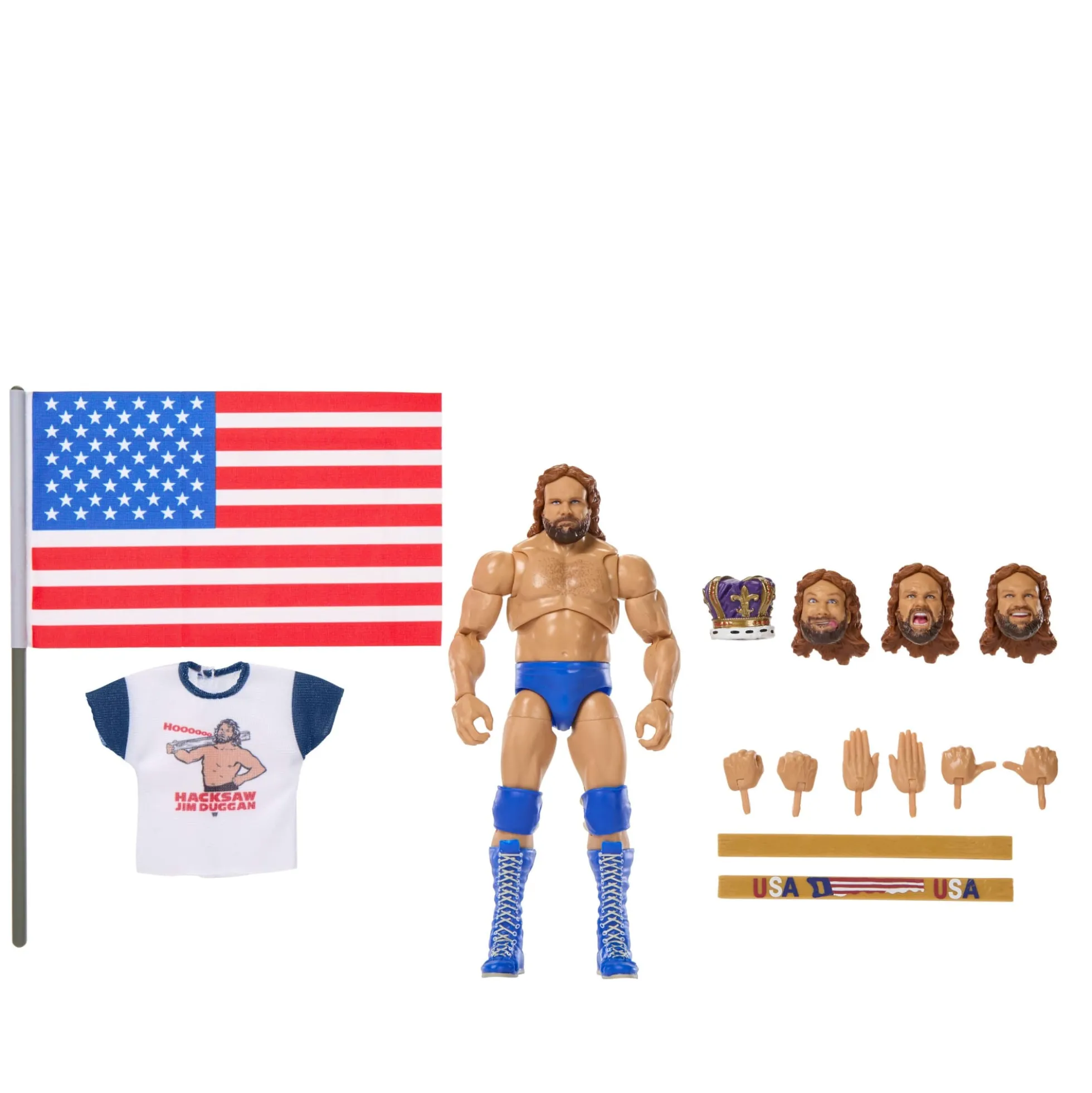 WWE Ultimate Legends Action Hacksaw Jim Duggan Figure