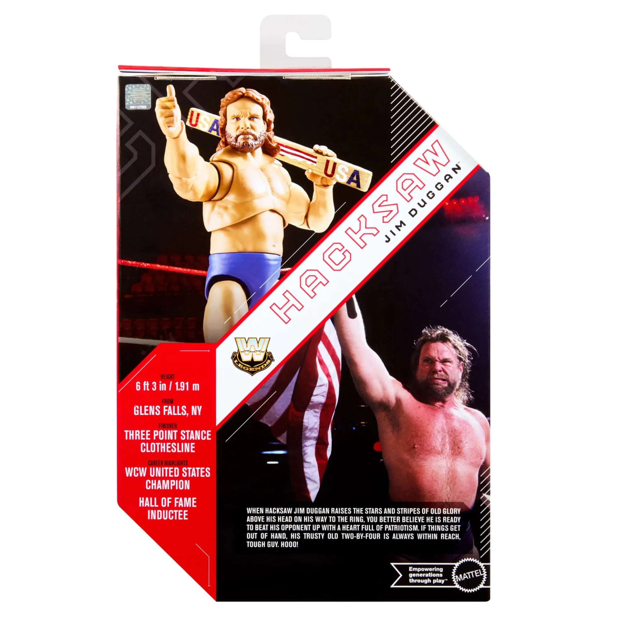 WWE Ultimate Legends Action Hacksaw Jim Duggan Figure