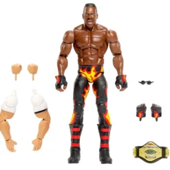 WWE Elite Collection Monday Night War Booker T Action Figure & Golga Build-A-Figure Parts